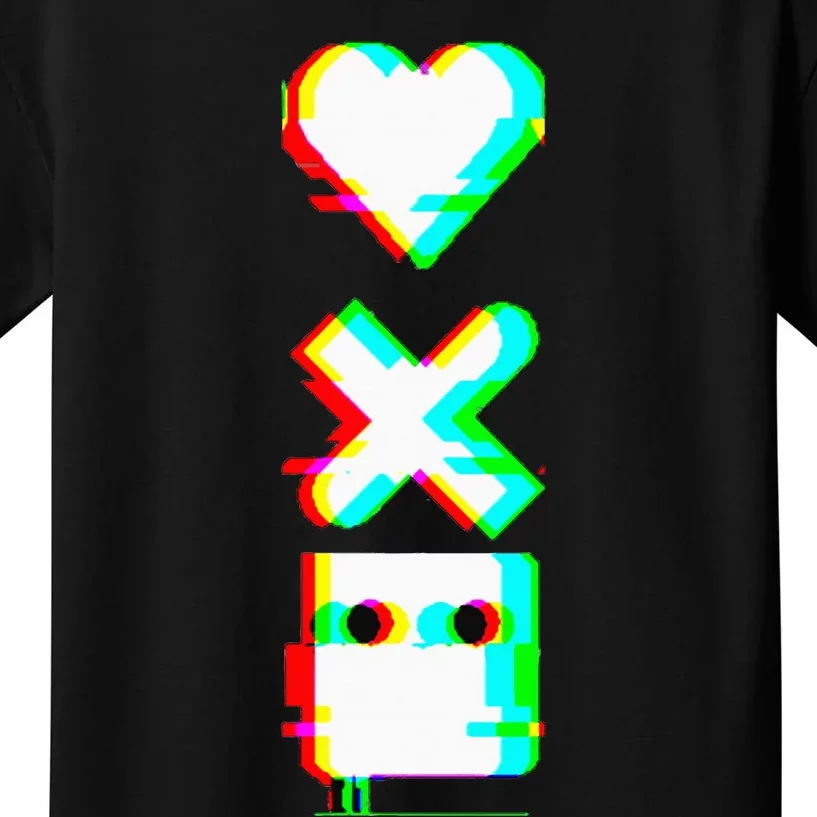 Love Of Death And Robots Glitch Kids T-Shirt