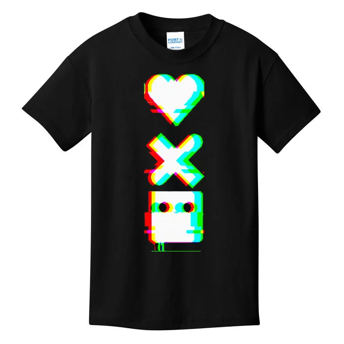 Love Of Death And Robots Glitch Kids T-Shirt