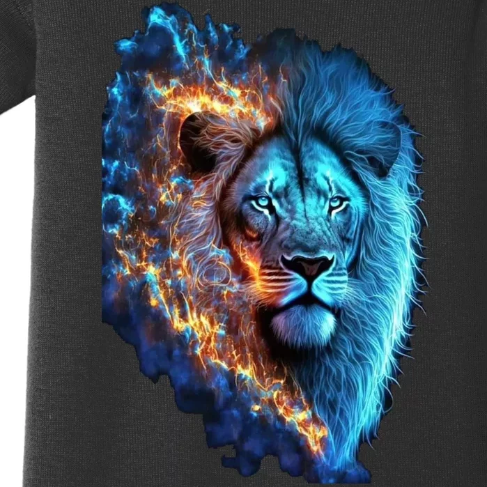 Lion On Fire Cool Graphic Baby Bodysuit