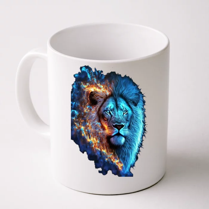 Lion On Fire Cool Graphic Front & Back Coffee Mug