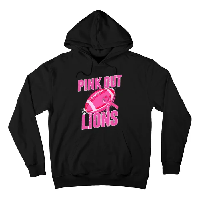 Lions Out Football Tackle Breast Cancer Hoodie