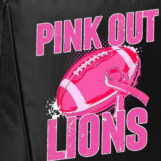 Lions Out Football Tackle Breast Cancer City Backpack