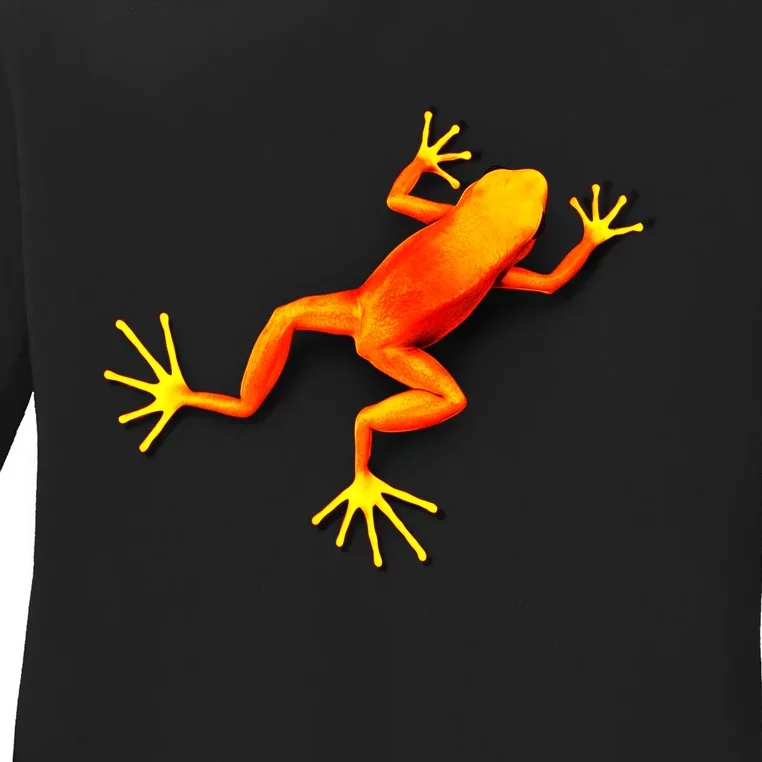 Little Orange Frog Ladies Long Sleeve Shirt