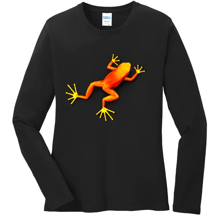 Little Orange Frog Ladies Long Sleeve Shirt