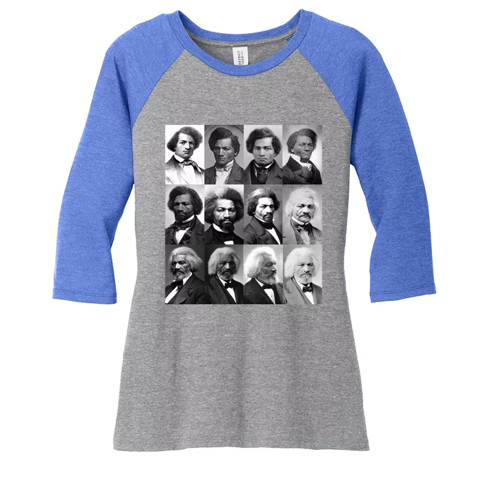 Life Of Frederick Douglass Cool Giftgiftretro Black History Month Meaningful Gif Women's Tri-Blend 3/4-Sleeve Raglan Shirt