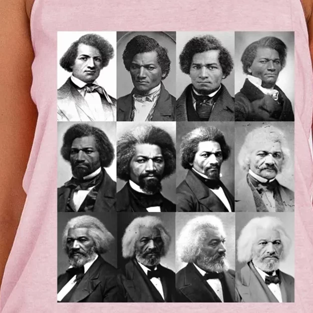 Life Of Frederick Douglass Cool Giftgiftretro Black History Month Meaningful Gif Women's Knotted Racerback Tank