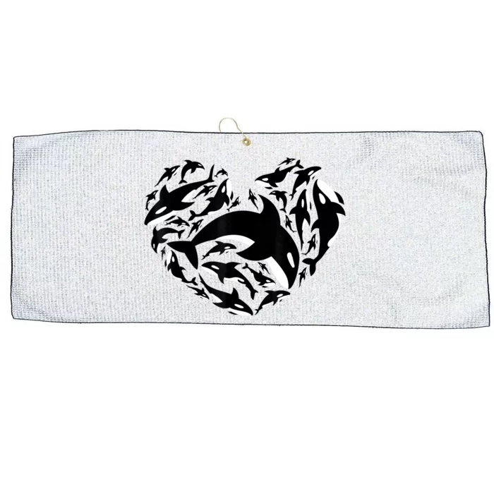 Love Orca Gifts Killer Whale Large Microfiber Waffle Golf Towel