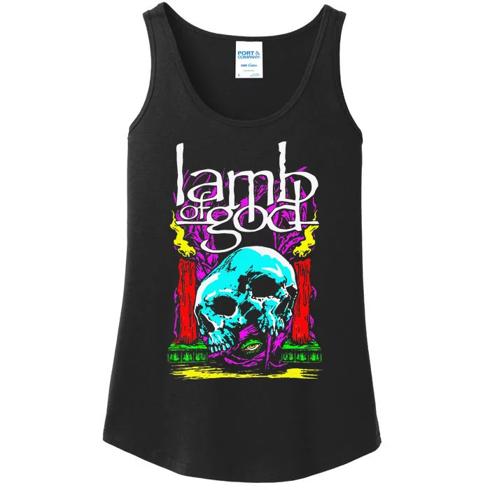 Lamb of God – Candle Skull Ladies Essential Tank