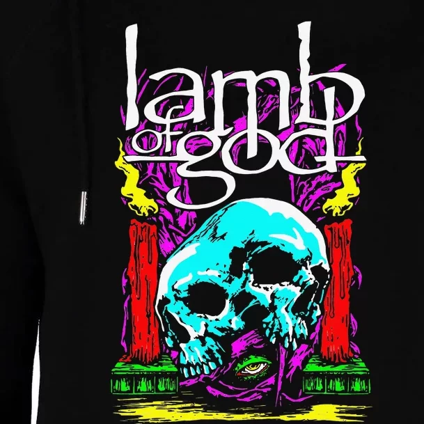 Lamb of God – Candle Skull Womens Funnel Neck Pullover Hood