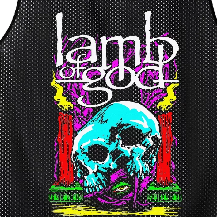 Lamb of God – Candle Skull Mesh Reversible Basketball Jersey Tank