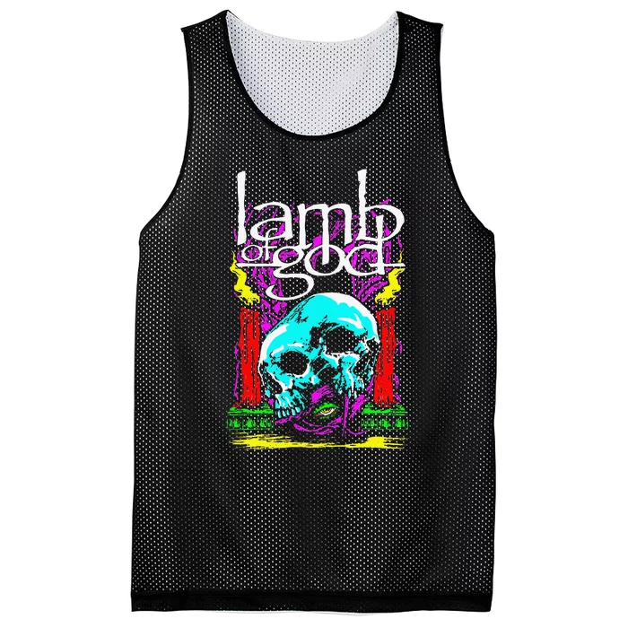 Lamb of God – Candle Skull Mesh Reversible Basketball Jersey Tank