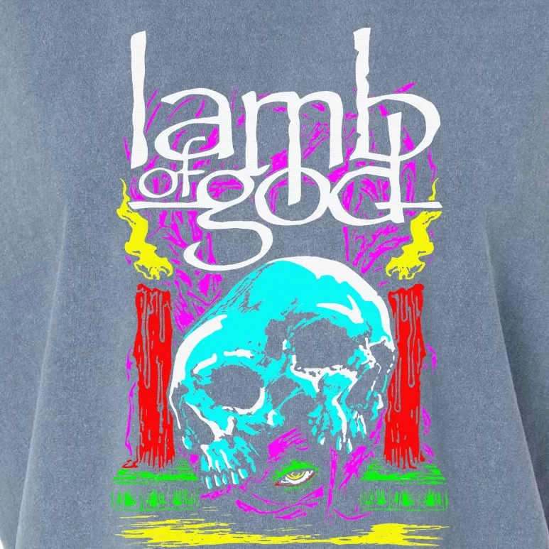 Lamb of God – Candle Skull Garment-Dyed Women's Muscle Tee