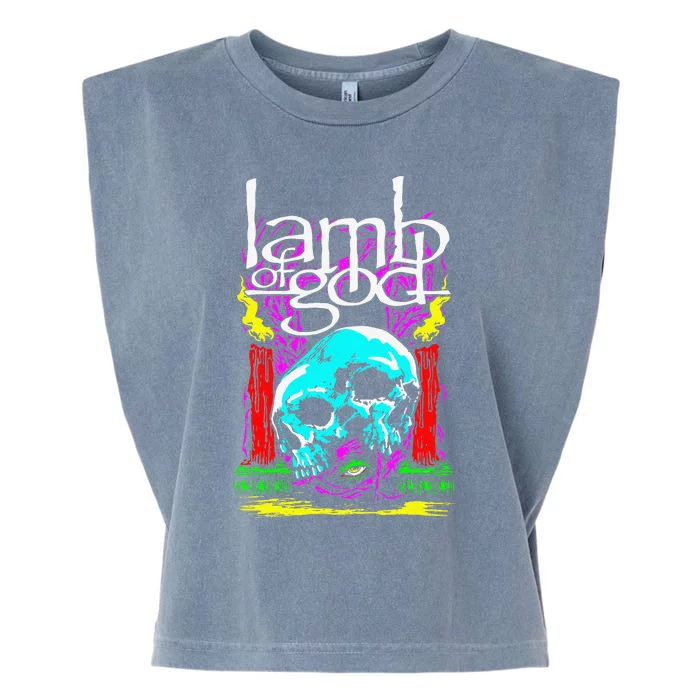 Lamb of God – Candle Skull Garment-Dyed Women's Muscle Tee