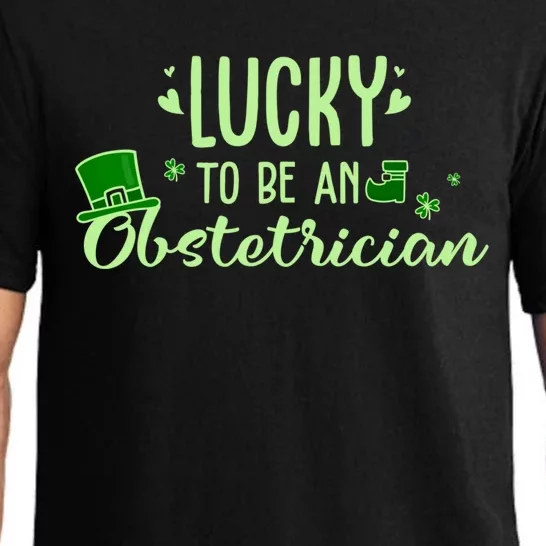 Lucky Obstetrician Gift Funny Obstetrician St Patrick Outfit Gift Pajama Set