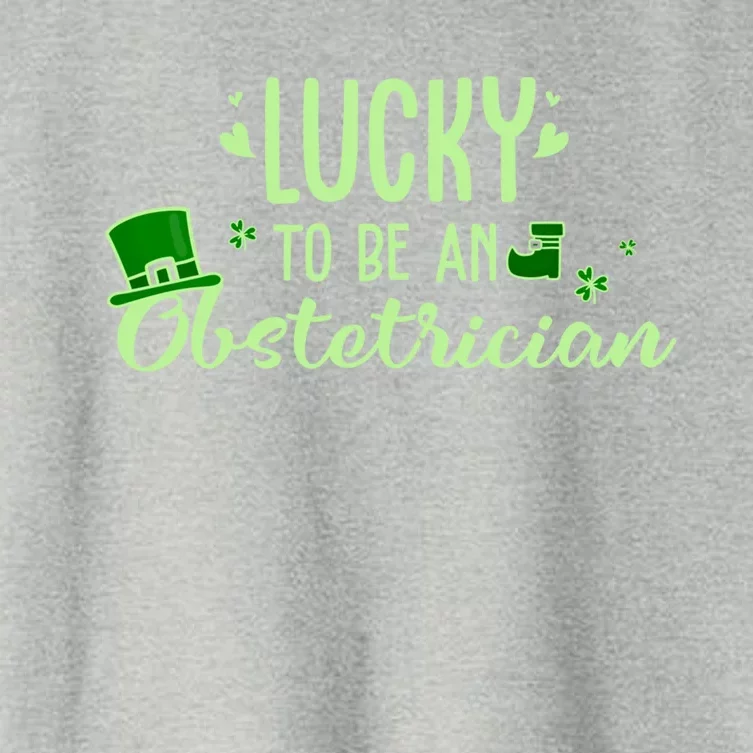 Lucky Obstetrician Gift Funny Obstetrician St Patrick Outfit Gift Women's Crop Top Tee