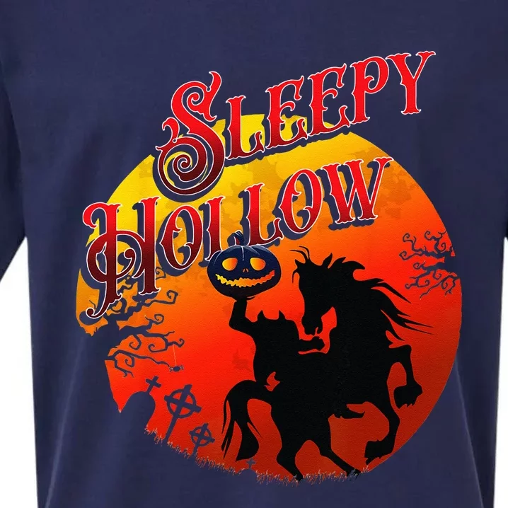 Legend Of Headless Horsemen On Halloween Or Sleepy Hollow Sueded Cloud Jersey T-Shirt