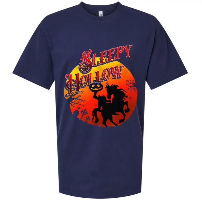 Legend Of Headless Horsemen On Halloween Or Sleepy Hollow Sueded Cloud Jersey T-Shirt