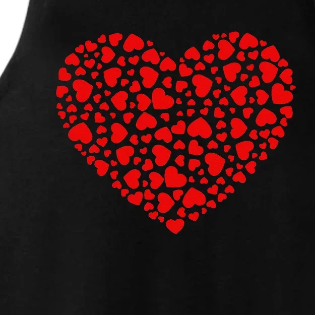 Lots Of Hearts Valentine's Days Ladies Tri-Blend Wicking Tank