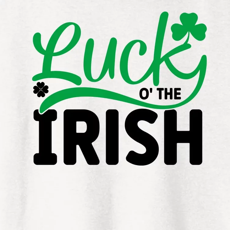 Lucky O'the Irish Funny St Patricks Day Women's Crop Top Tee