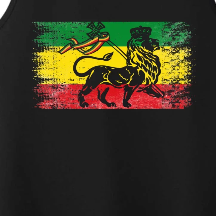 Lion Of Judah Rasta Ethiopian Reggae Old Ethiopia Flag Fan Gift Performance Tank