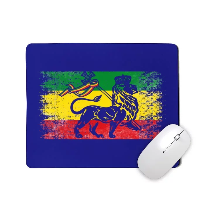 Lion Of Judah Rasta Ethiopian Reggae Old Ethiopia Flag Fan Gift Mousepad