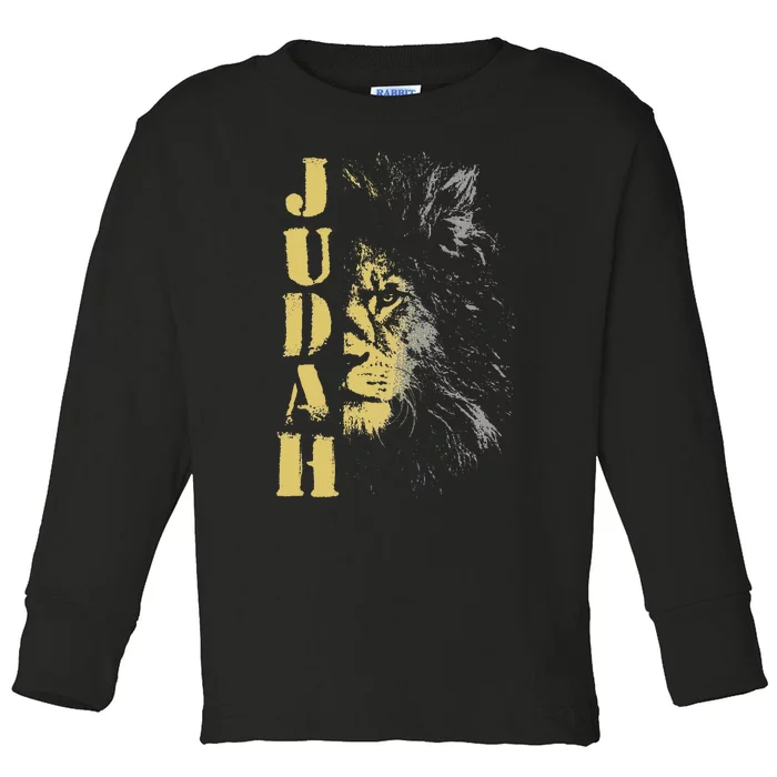 Lion Of Judah Design Hebrew Israelite Design Toddler Long Sleeve Shirt