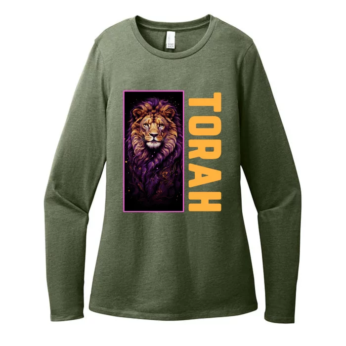 Lion Of Judah Messianic Hebrew Roots Torah Observant Womens CVC Long Sleeve Shirt