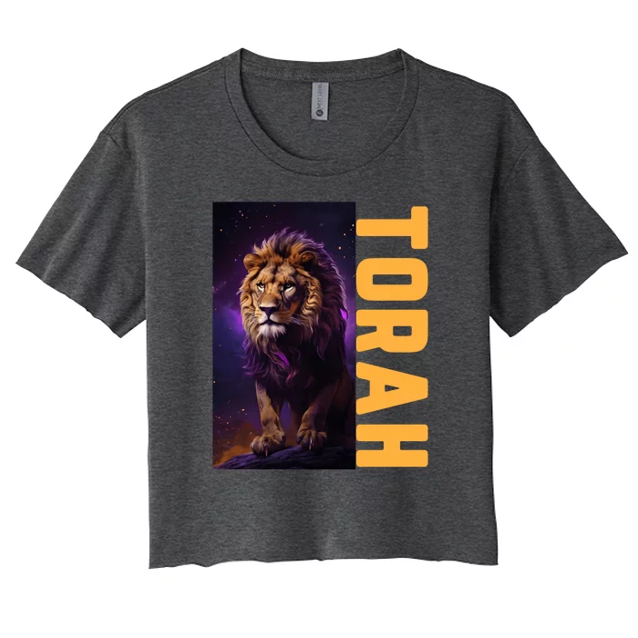 Lion Of Judah Messianic Hebrew Roots Torah Observant Women's Crop Top Tee