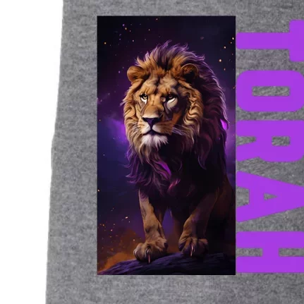 Lion Of Judah Messianic Hebrew Roots Torah Observant Doggie 3-End Fleece Hoodie