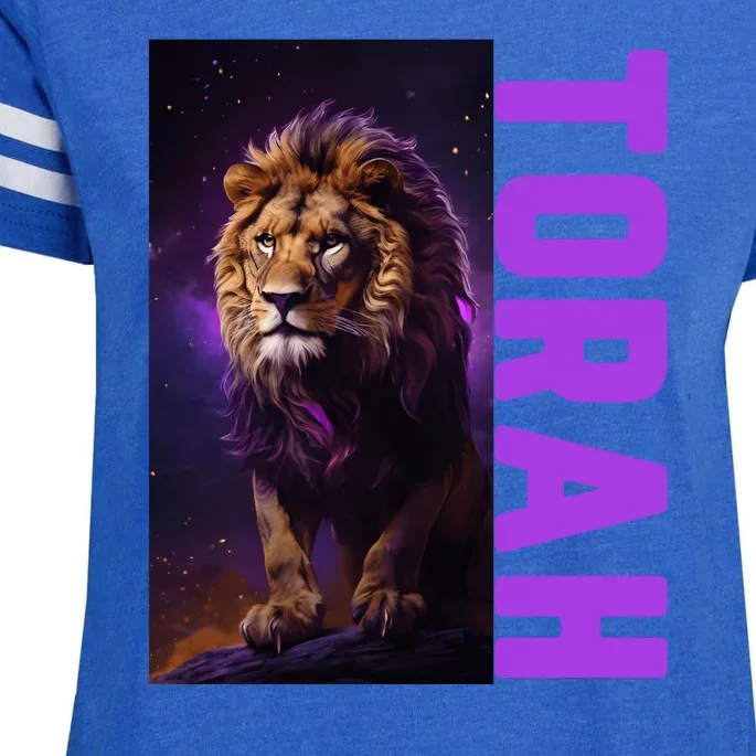 Lion Of Judah Messianic Hebrew Roots Torah Observant Enza Ladies Jersey Football T-Shirt