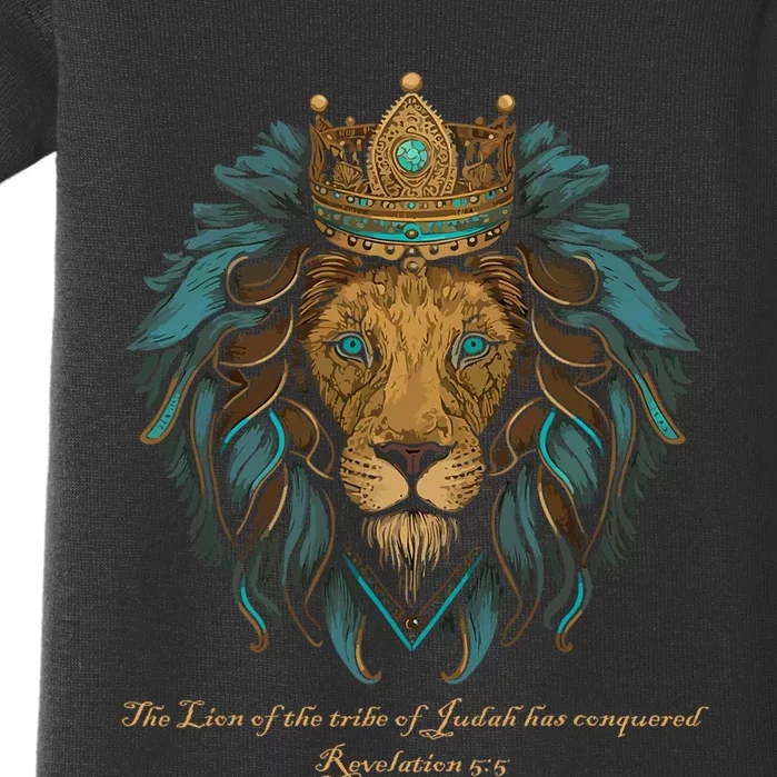 Lion Of Judah Jesus Revelation Bible Verse Christian Baby Bodysuit