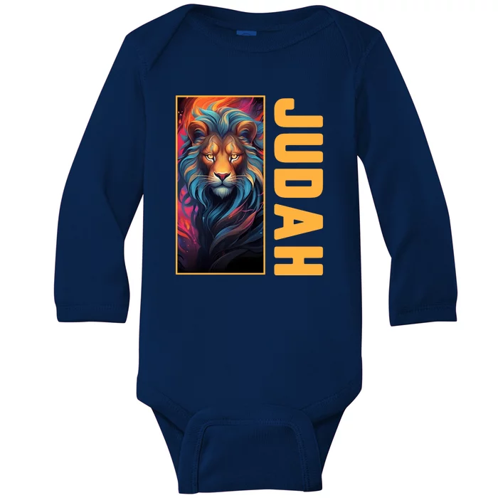 Lion Of Judah Messianic Hebrew Roots Torah Observant Yeshua Baby Long Sleeve Bodysuit