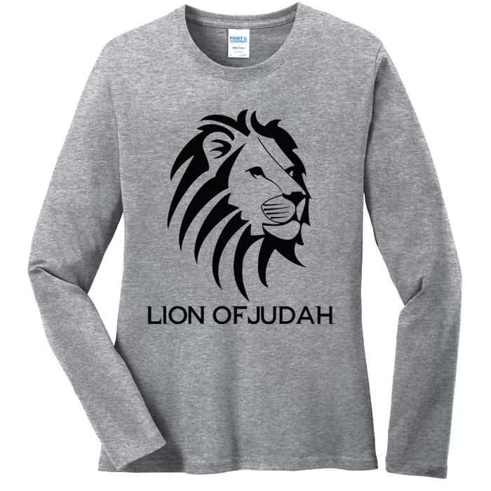 Lion Of Judah Christian Inspirational Ladies Long Sleeve Shirt