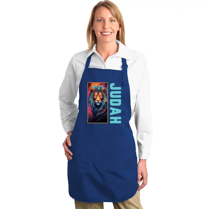 Lion Of Judah Messianic Hebrew Roots Torah Observant Yeshua Full-Length Apron With Pocket