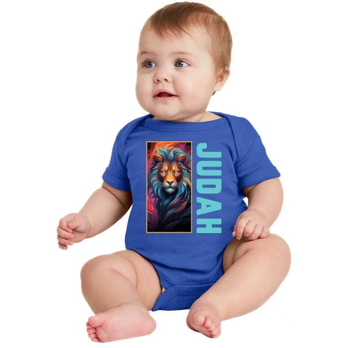 Lion Of Judah Messianic Hebrew Roots Torah Observant Yeshua Baby Bodysuit