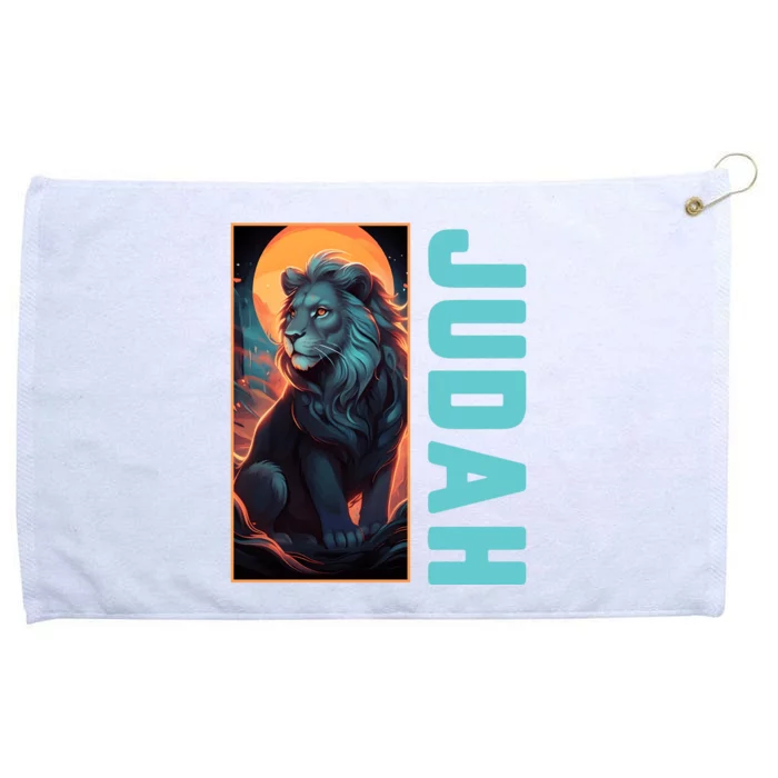 Lion Of Judah Messianic Hebrew Roots Torah Observant Yeshua Grommeted Golf Towel