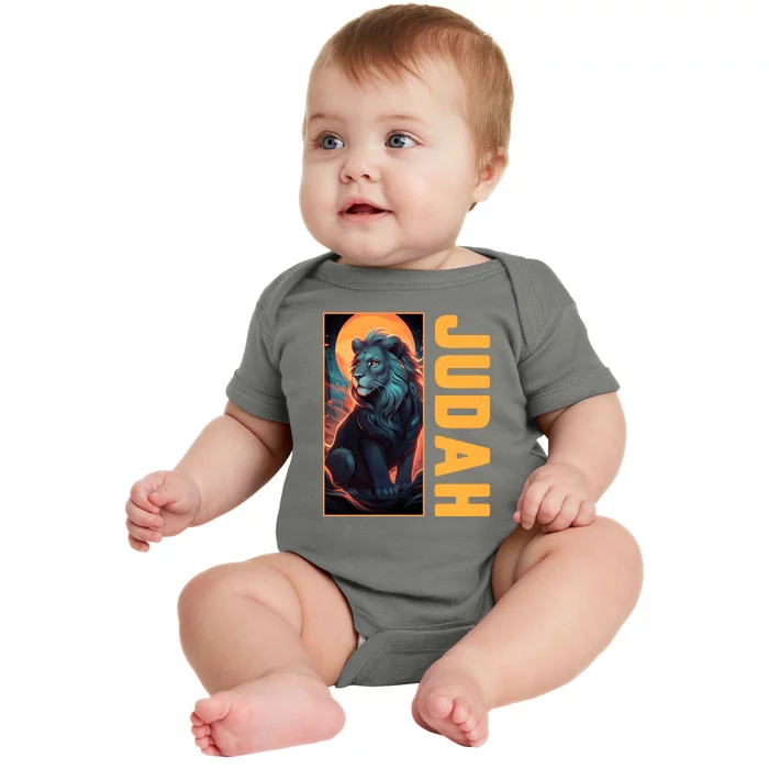 Lion Of Judah Messianic Hebrew Roots Torah Observant Yeshua Baby Bodysuit