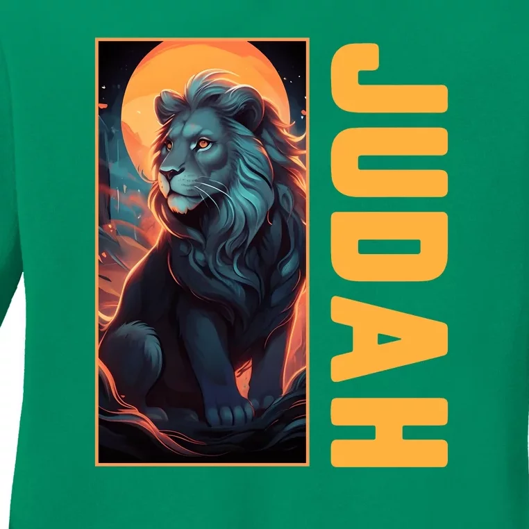 Lion Of Judah Messianic Hebrew Roots Torah Observant Yeshua Ladies Long Sleeve Shirt