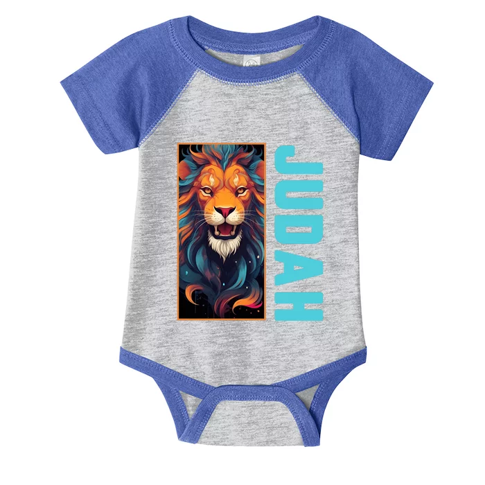 Lion Of Judah Messianic Hebrew Roots Torah Observant Yeshua Infant Baby Jersey Bodysuit