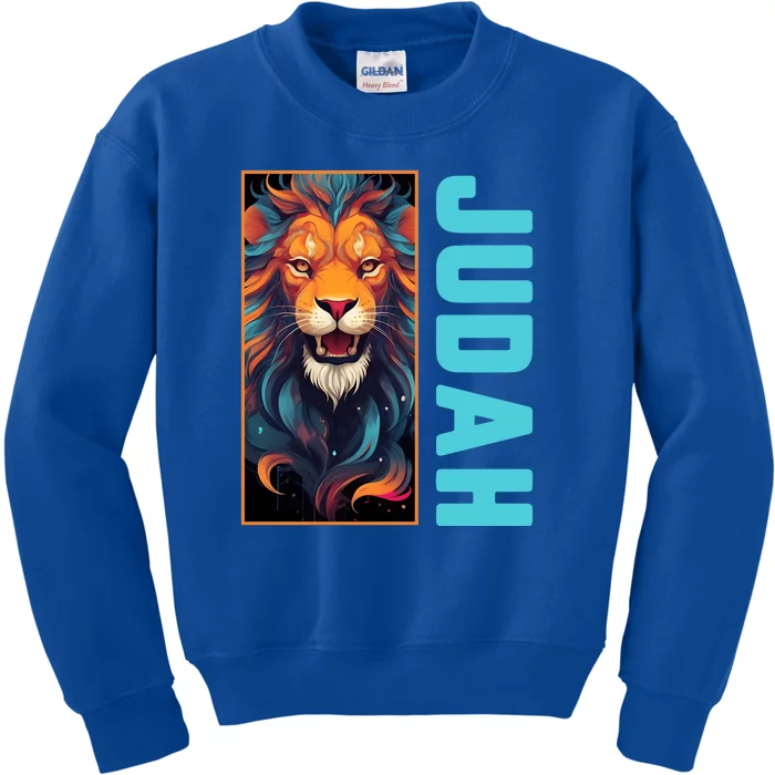 Lion Of Judah Messianic Hebrew Roots Torah Observant Yeshua Kids Sweatshirt