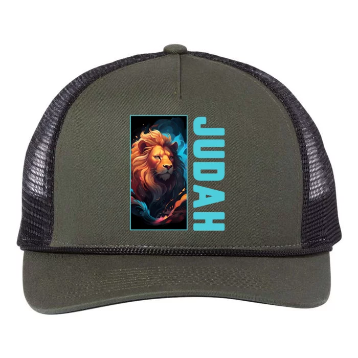 Lion Of Judah Messianic Hebrew Roots Torah Observant Yeshua Retro Rope Trucker Hat Cap