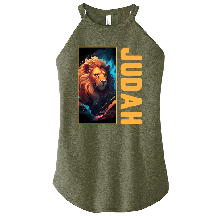 Lion Of Judah Messianic Hebrew Roots Torah Observant Yeshua Women’s Perfect Tri Rocker Tank