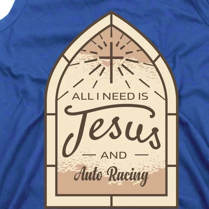 Lover Of Jesus And Auto Racing Fan Gift Tank Top