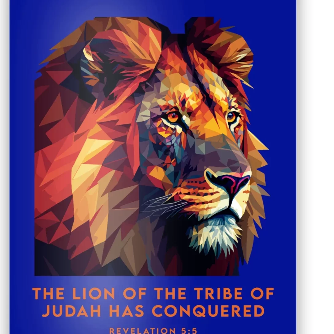 Lion Of Judah Jesus Revelation Bible Verse Christian Poster