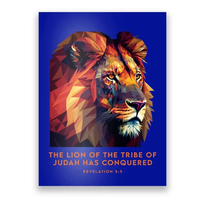 Lion Of Judah Jesus Revelation Bible Verse Christian Poster