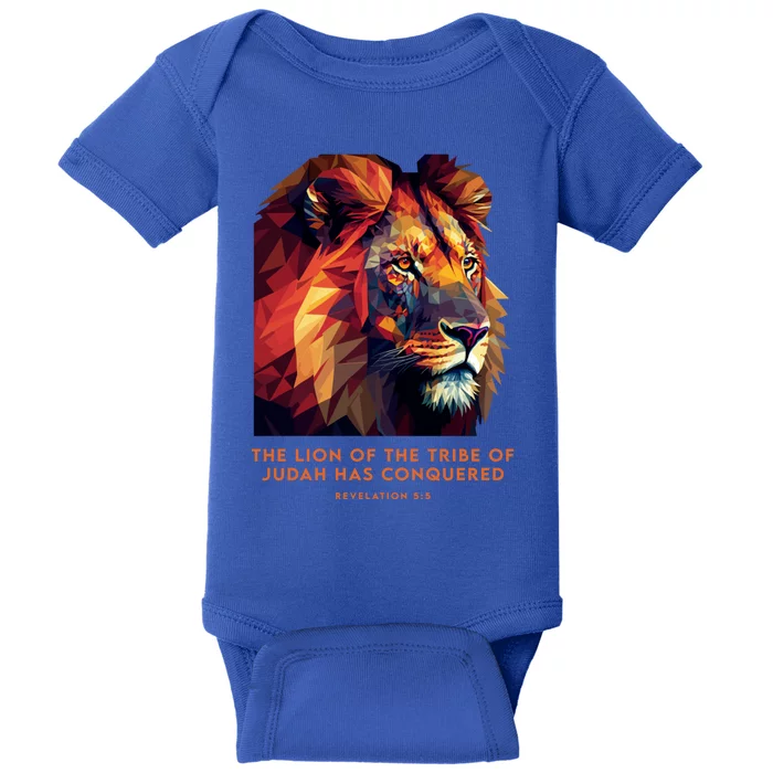 Lion Of Judah Jesus Revelation Bible Verse Christian Baby Bodysuit