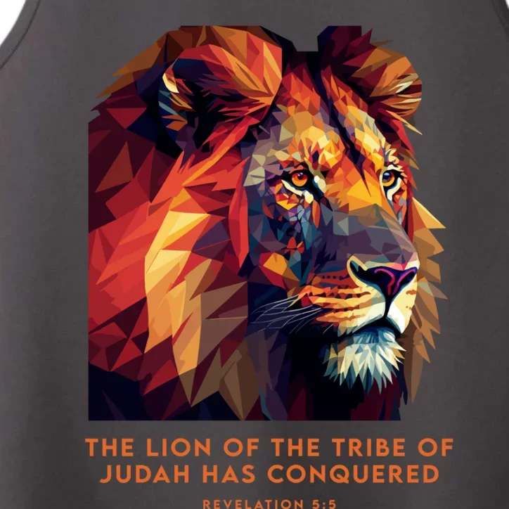 Lion Of Judah Jesus Revelation Bible Verse Christian Performance Tank