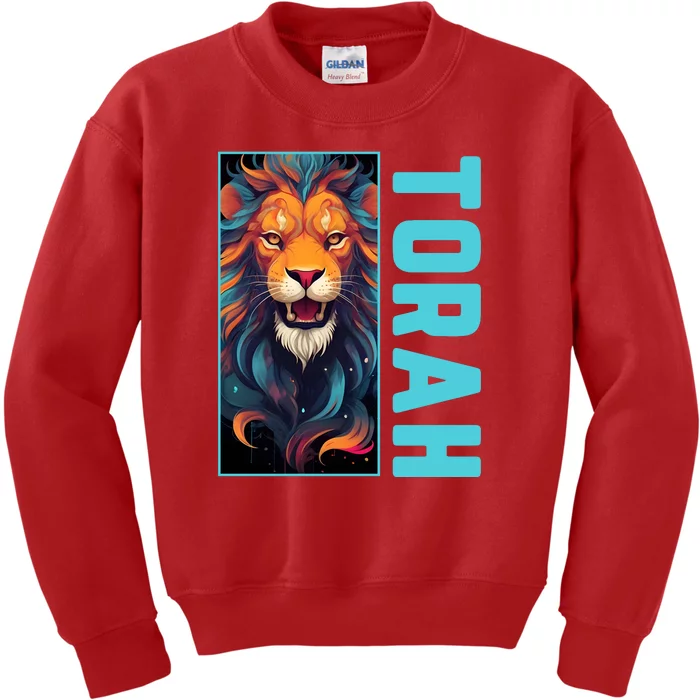 Lion Of Judah Messianic Hebrew Roots Torah Observant Kids Sweatshirt