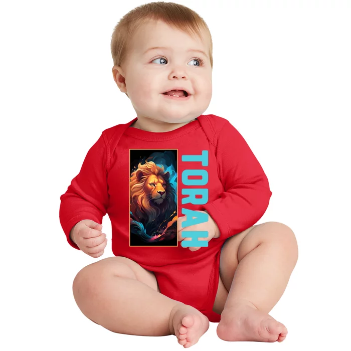 Lion Of Judah Messianic Hebrew Roots Torah Observant Baby Long Sleeve Bodysuit