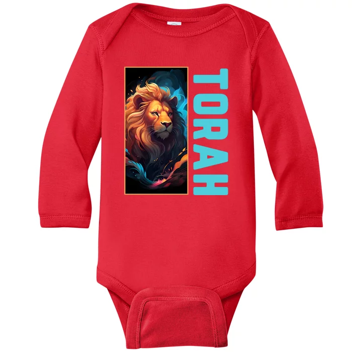 Lion Of Judah Messianic Hebrew Roots Torah Observant Baby Long Sleeve Bodysuit